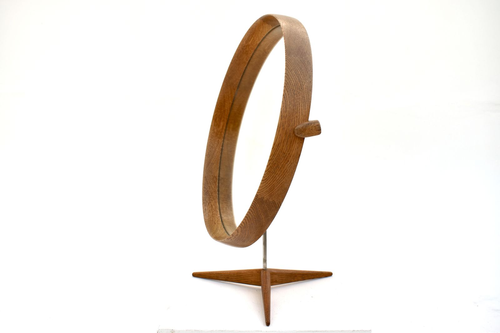 Large Oak Vanity Mirror By Uno & östen Kristiansson For Luxus, Sweden photo buy