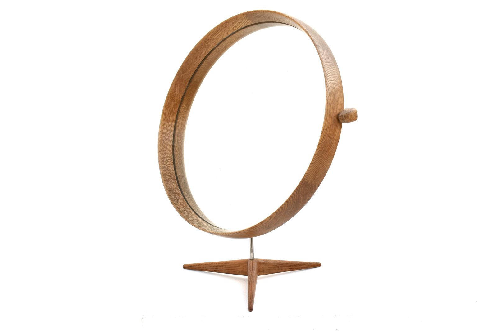 photo furniture Large Oak Vanity Mirror By Uno & östen Kristiansson For Luxus, Sweden