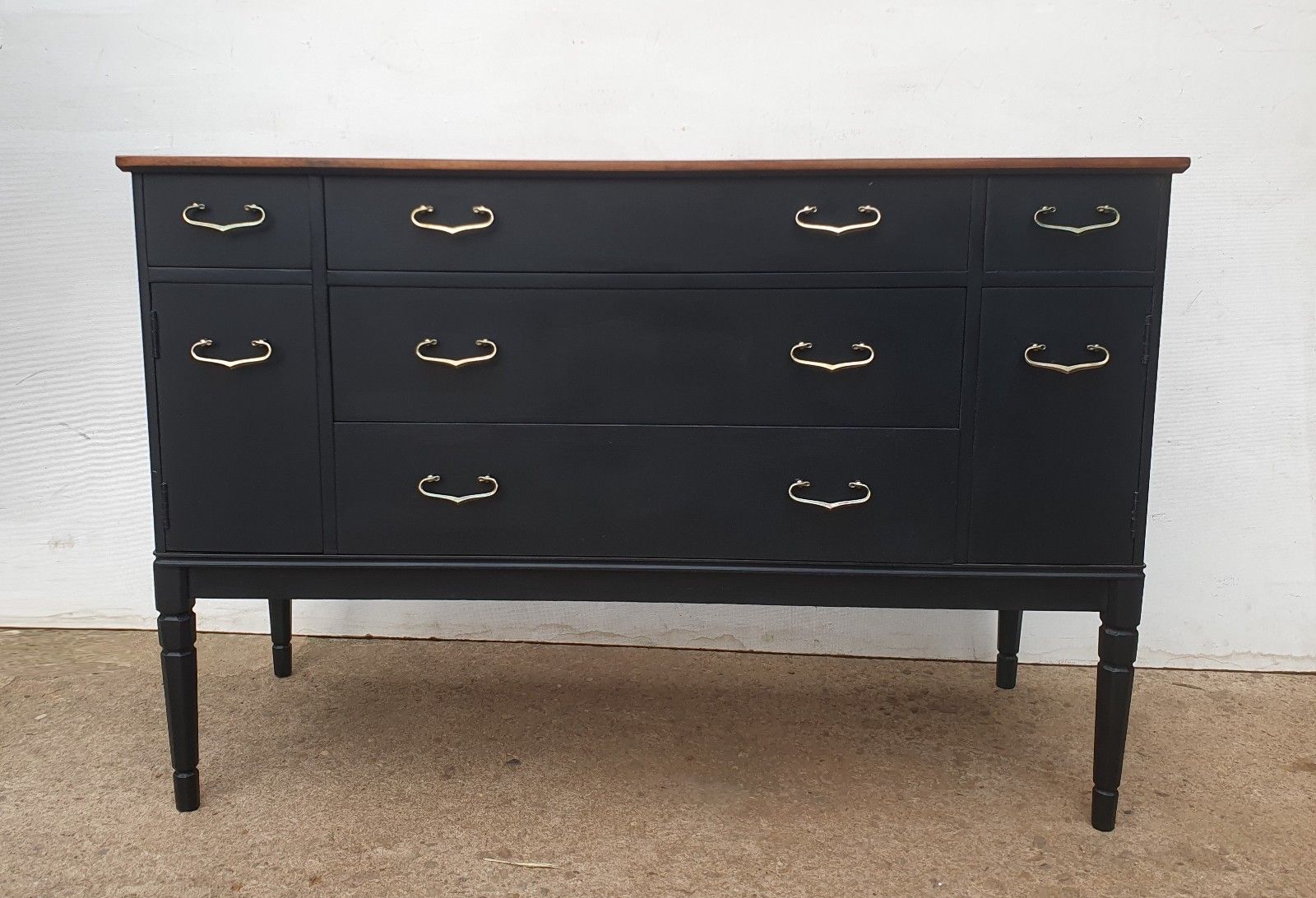 A Mid Century Painted Teak Sideboard / Chest Of Drawers photo buy