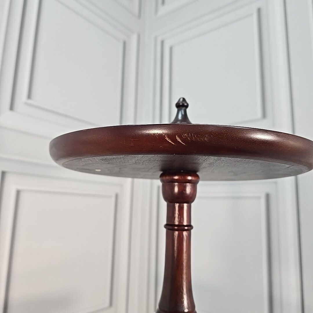photo vintage Vintage Cake Stand Dumb Waiter Butler Mahogany Tiered Round Table Wine Display