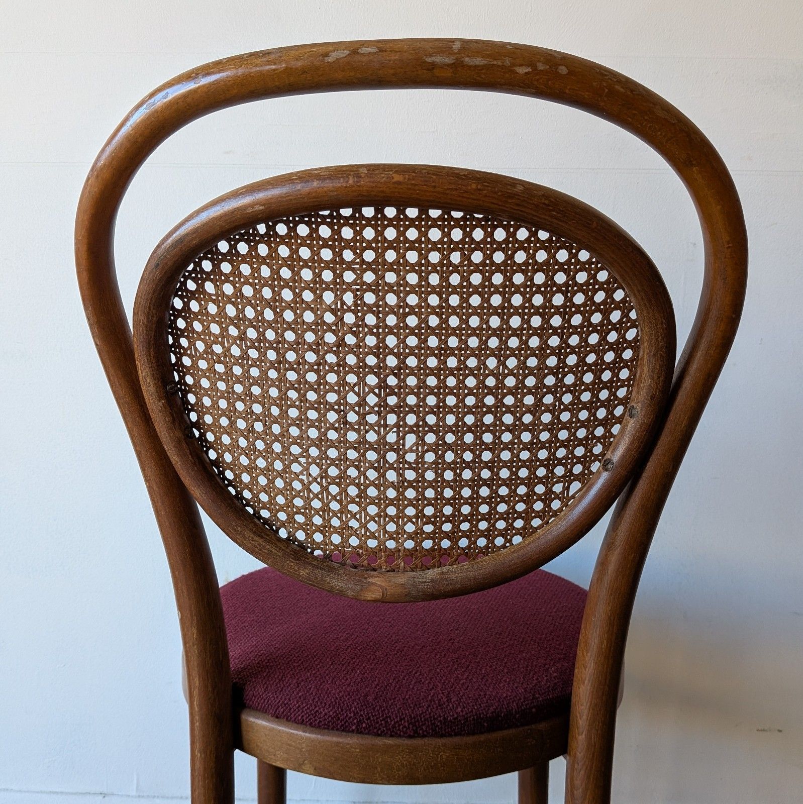 295.0 Set Of 4 Vintage Cane Back Dining Chairs | Bistro Style | photo