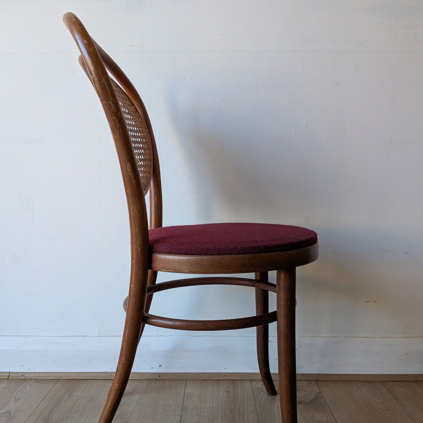 photo buy Set Of 4 Vintage Cane Back Dining Chairs | Bistro Style |