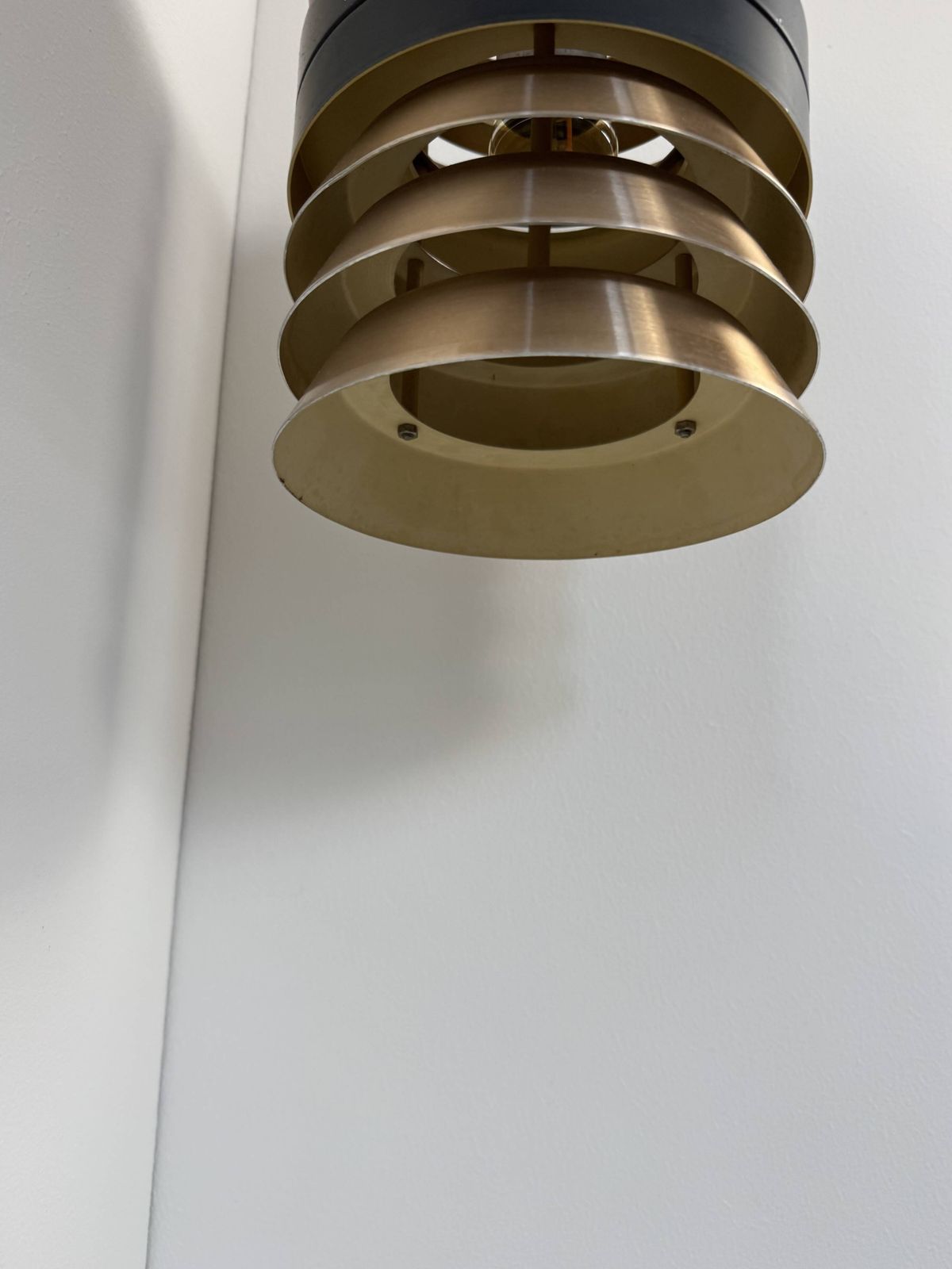Doria Pendant Light In Copper And Matte Black Metal, Germany, 1960 photo 434.0