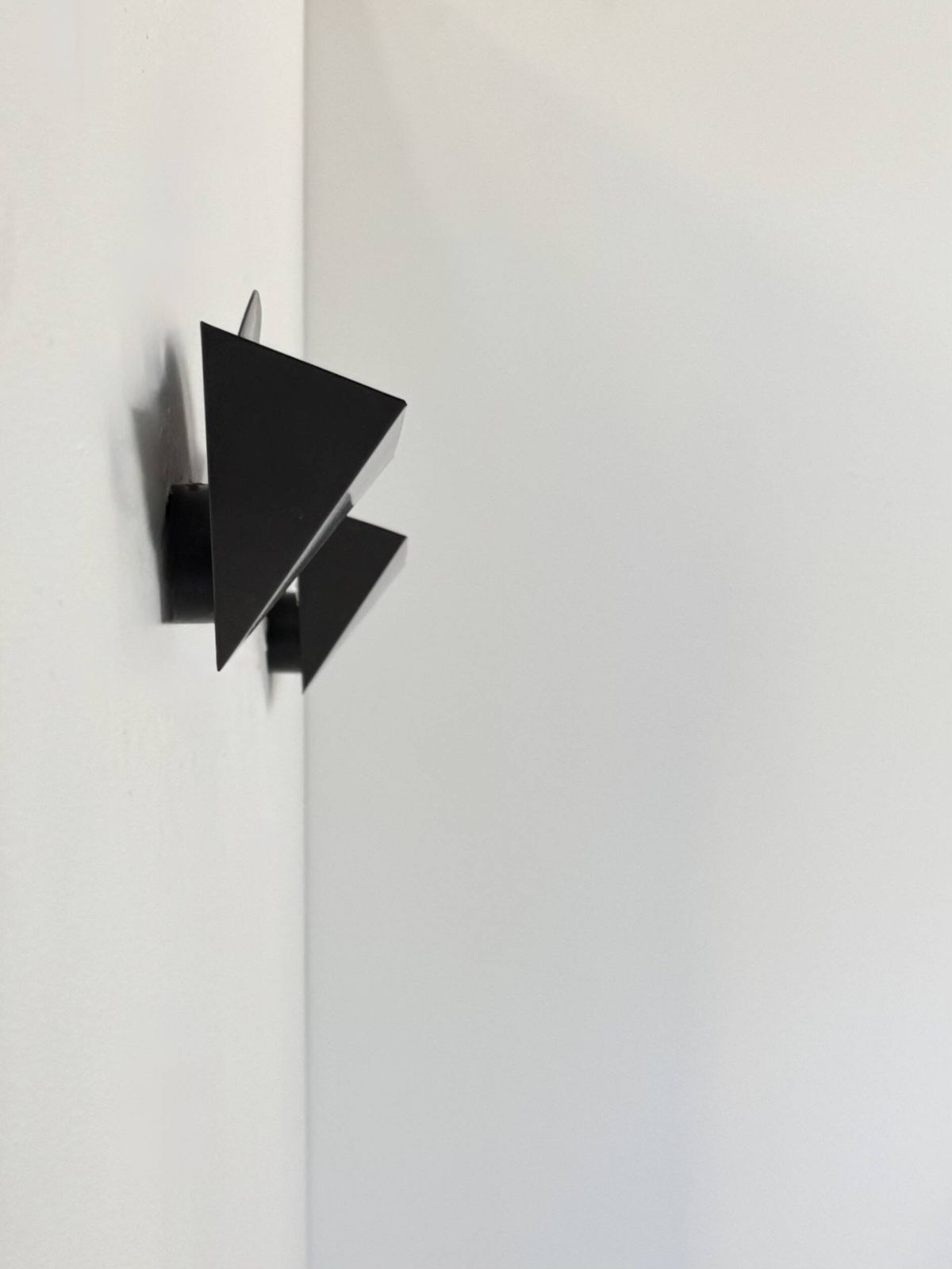 Pair Of Vintage Matte Black Metal Wall Sconces, France, 1970 photo 434.0