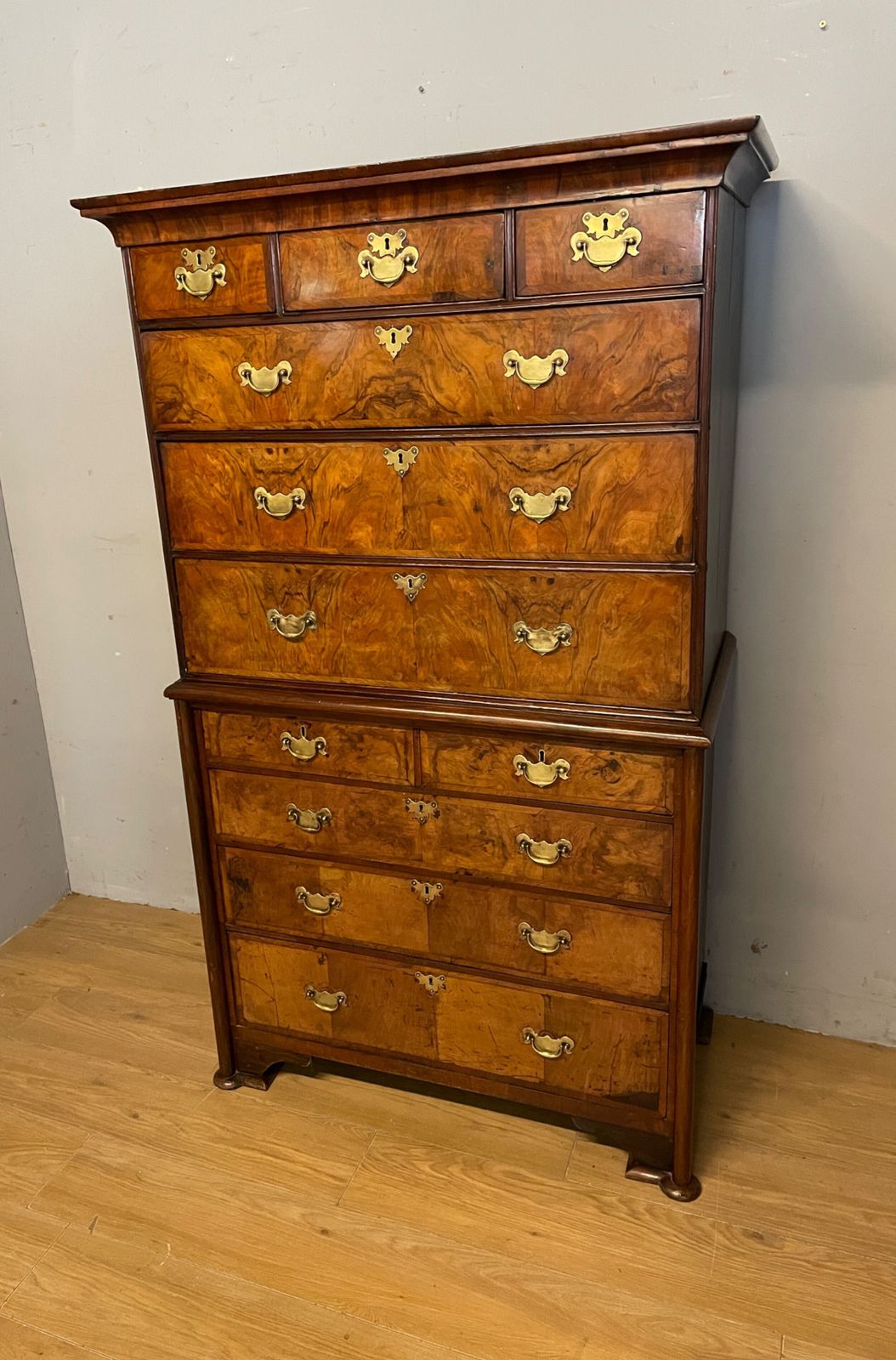 C19th Burr Walnut Chest On Chest photo furniture