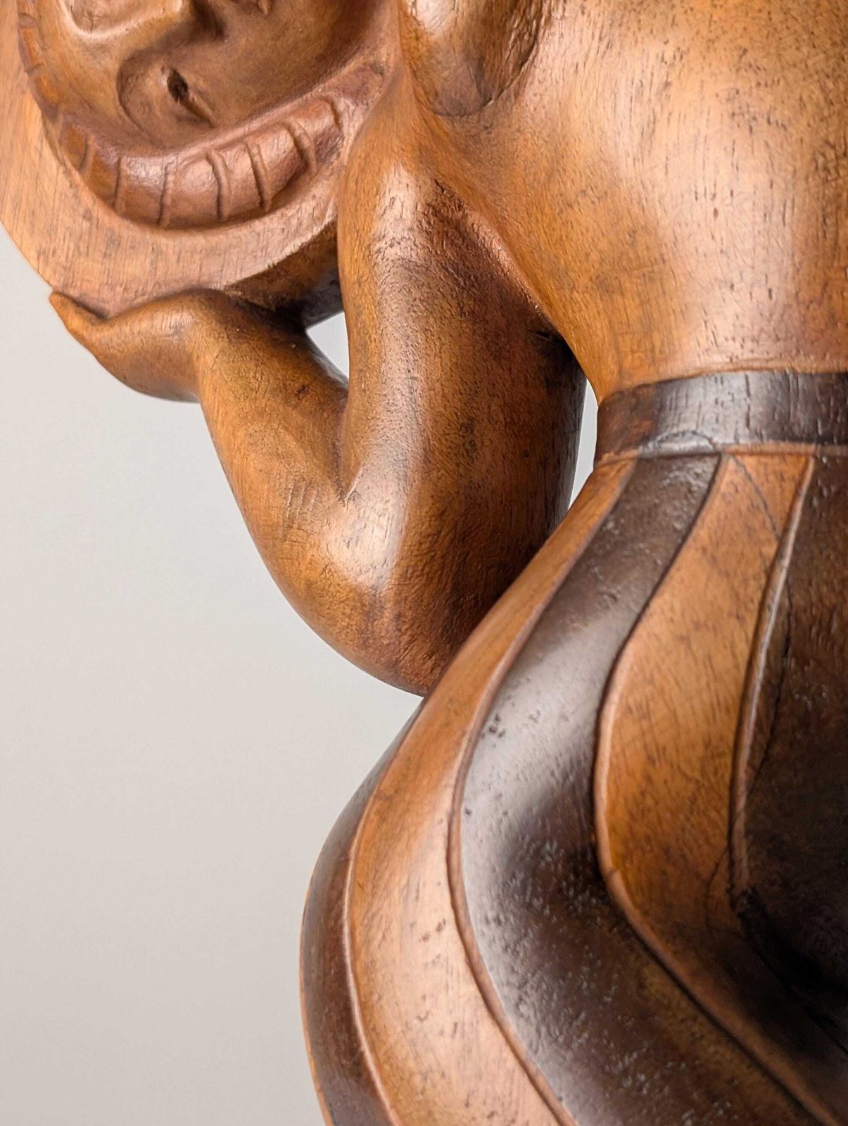 Art Deco Wooden Sculpture By Jens Jacob Bregnø, Denmark, 1900s, Signed photo Art