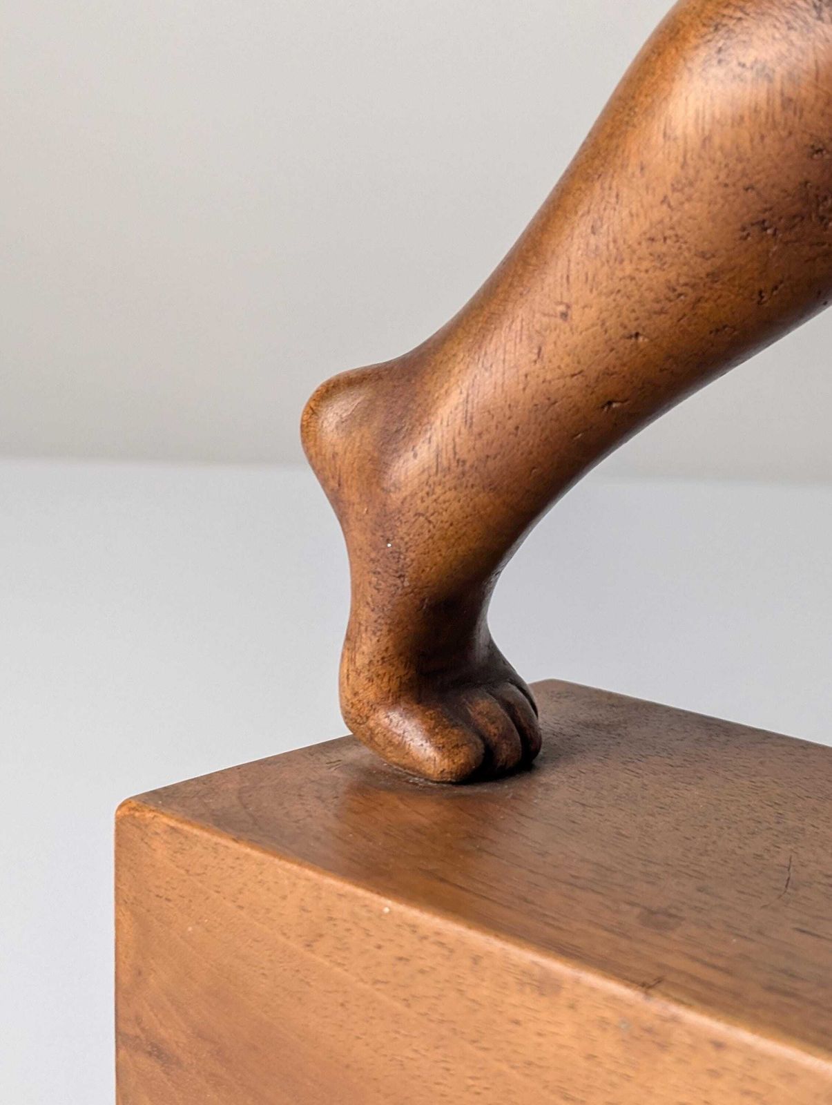 Art Deco Wooden Sculpture By Jens Jacob Bregnø, Denmark, 1900s, Signed photo vintage