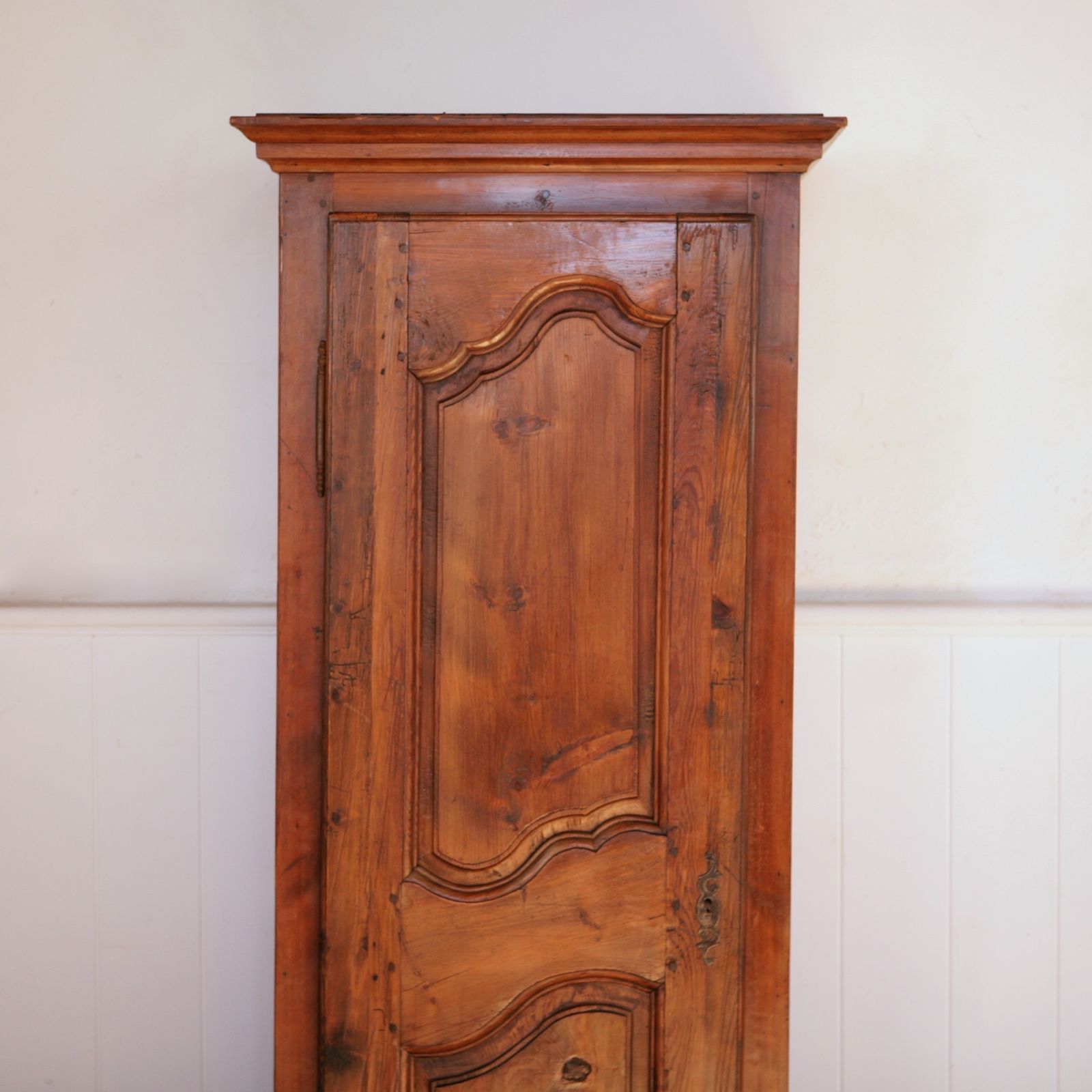 C19th French Fruitwood Bonnetiere Or Armoire photo furniture