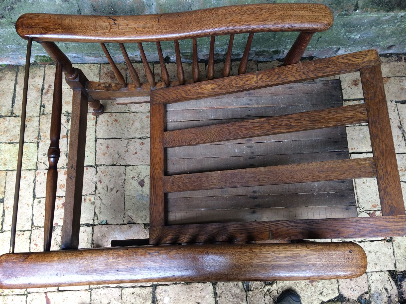 Arts And Crafts Oak Reclining Armchair By Wylie And Lochhead. photo vinterior
