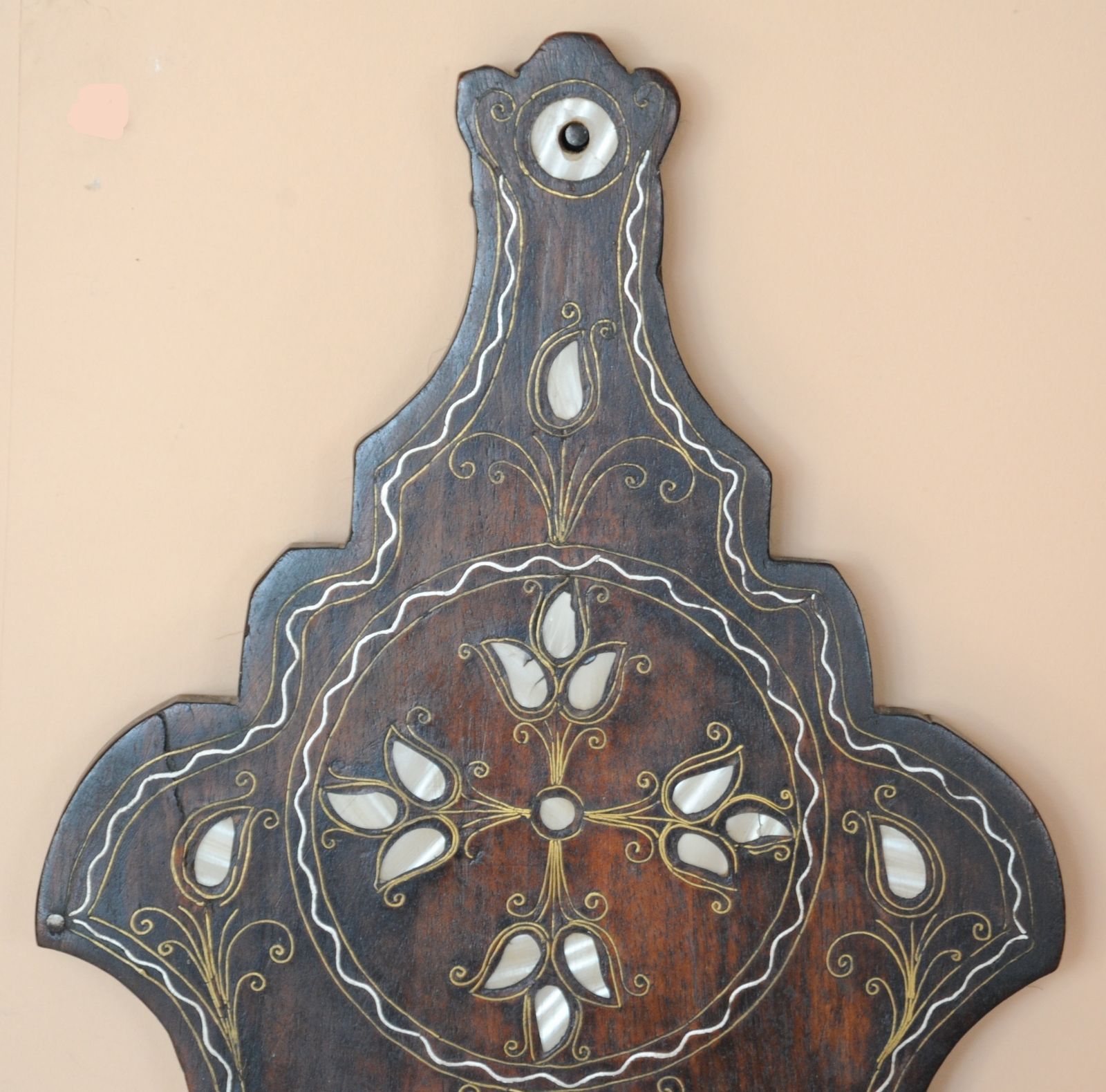 Vintage Wall Bracket / Shelf With Mother Of Pearl From Islamic Middle East photo furniture