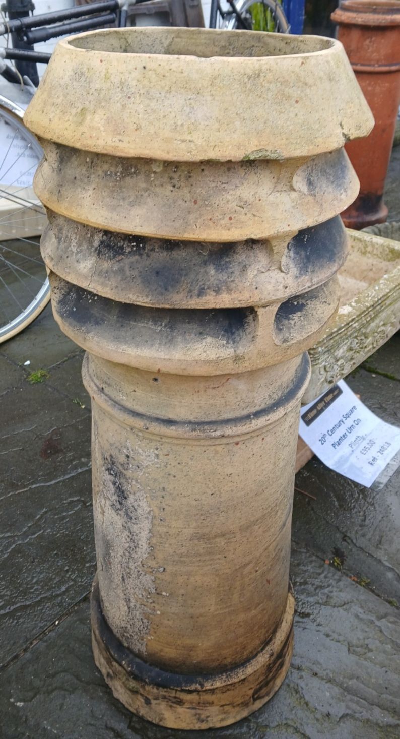 Reclaimed Large Victorian Buff Chimney Pot  A/F photo furniture