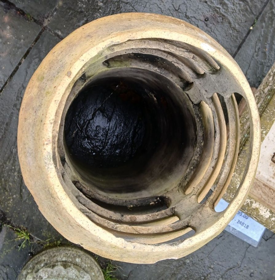 Reclaimed Large Victorian Buff Chimney Pot  A/F photo for sale