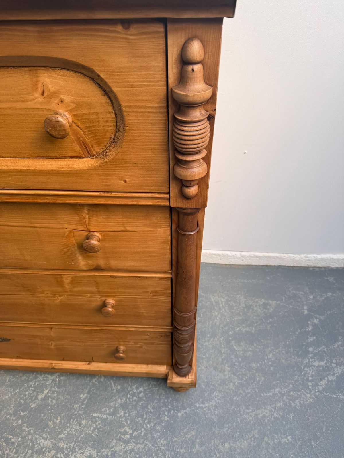 An Amazingly Waxed Huge Victorian Hungarian 4 Drawer Chest Of Drawers photo Furniture