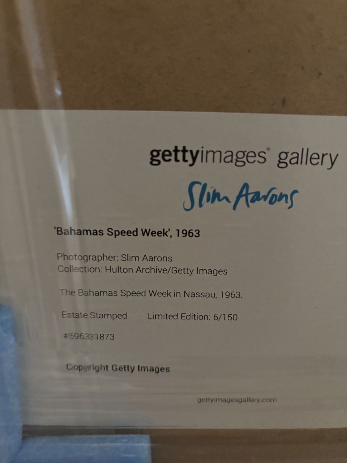 Art Slim Aarons – “Bahamas Speed Week” – Limited Edition 6/150 – Estate Stamped Photograph With Coa photo