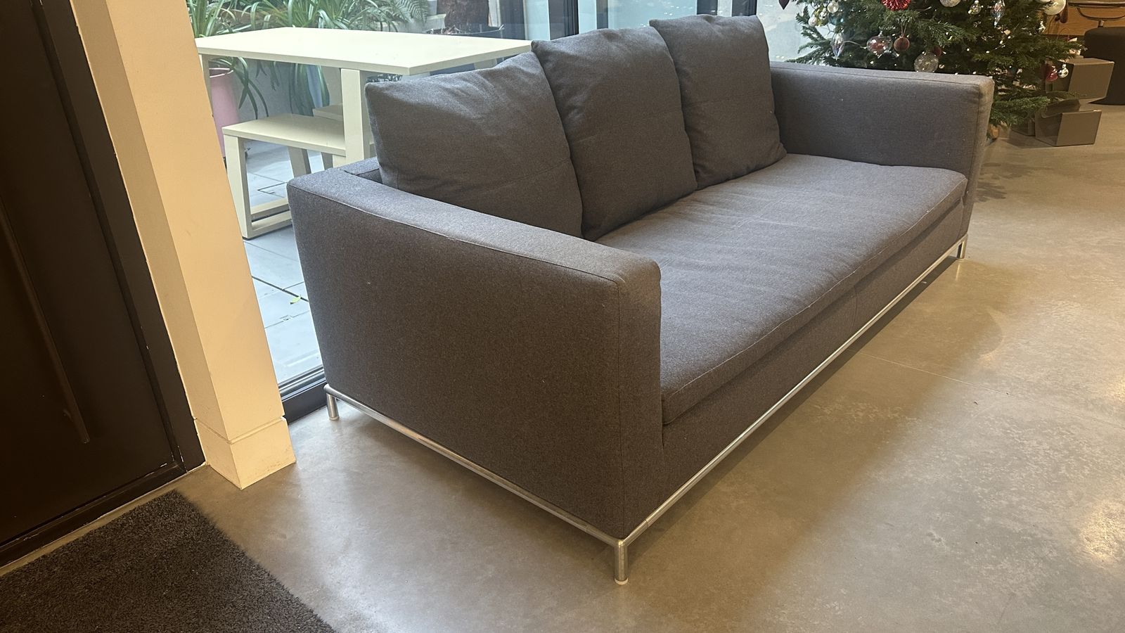 B&B Italia George  3 Seater Sofa  By Antonio Cittero In  Original Charcoal Kvadrat Wool Fabric With 3 Cushions photo furniture