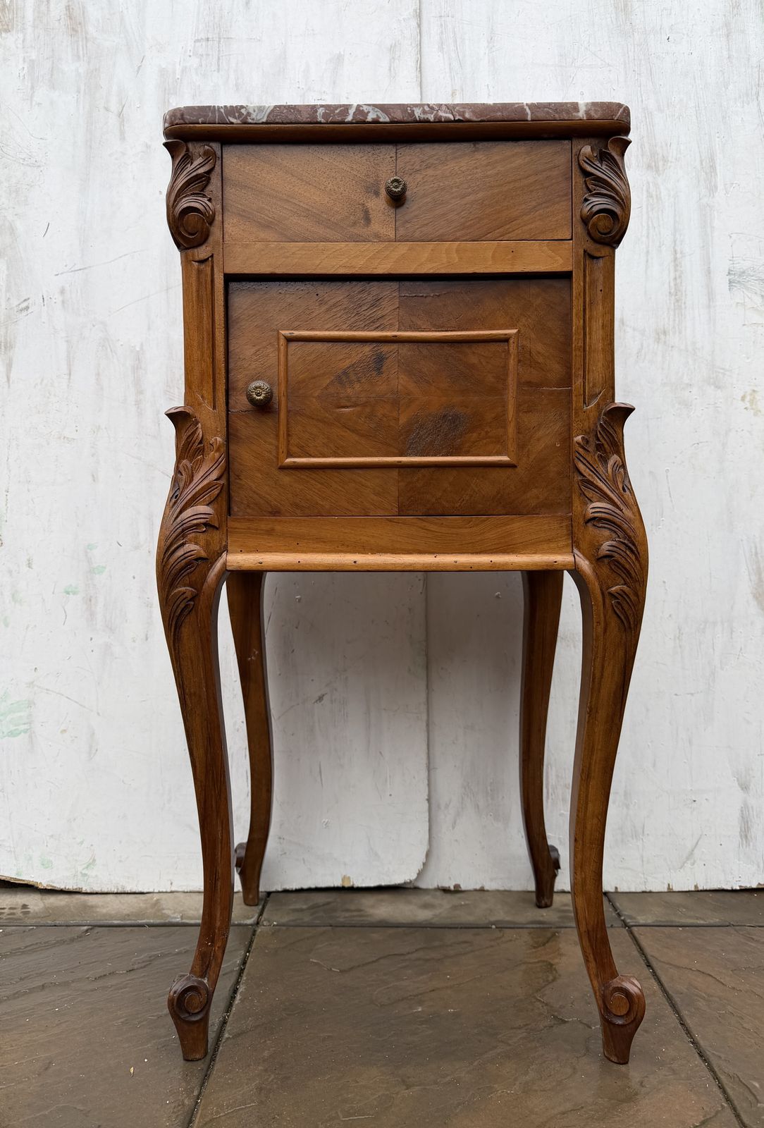 Gorgeous French Louis Style Marble Top Bedside / Side Table – Great Condition photo furniture