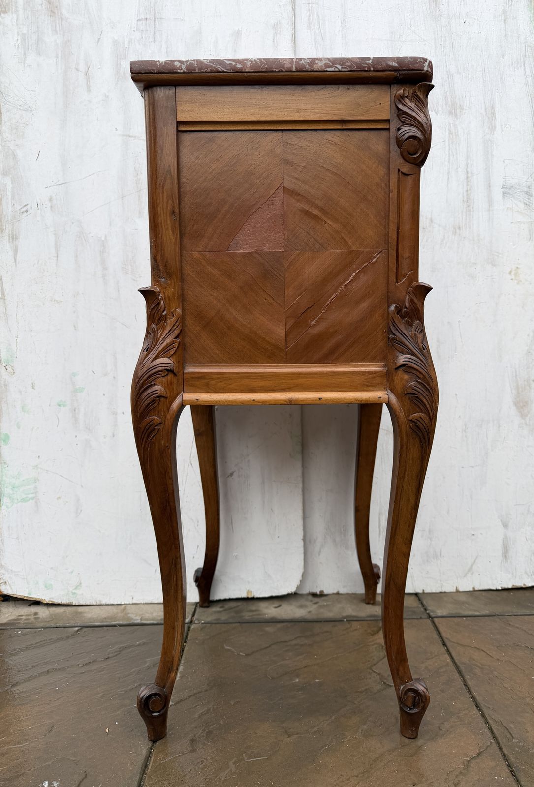350.0 Gorgeous French Louis Style Marble Top Bedside / Side Table – Great Condition photo