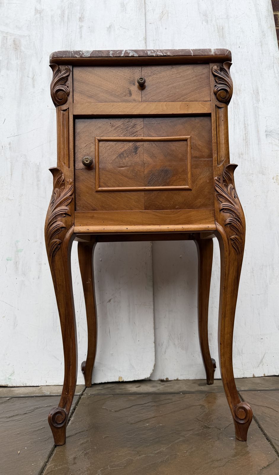 photo buy Gorgeous French Louis Style Marble Top Bedside / Side Table – Great Condition