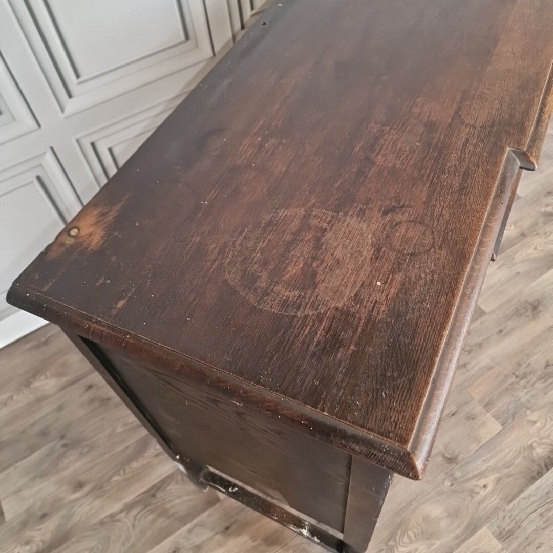 Antique Carved Court Cupboard Wood Barley Twist Oak Buffet Cabinet Sideboard photo Furniture