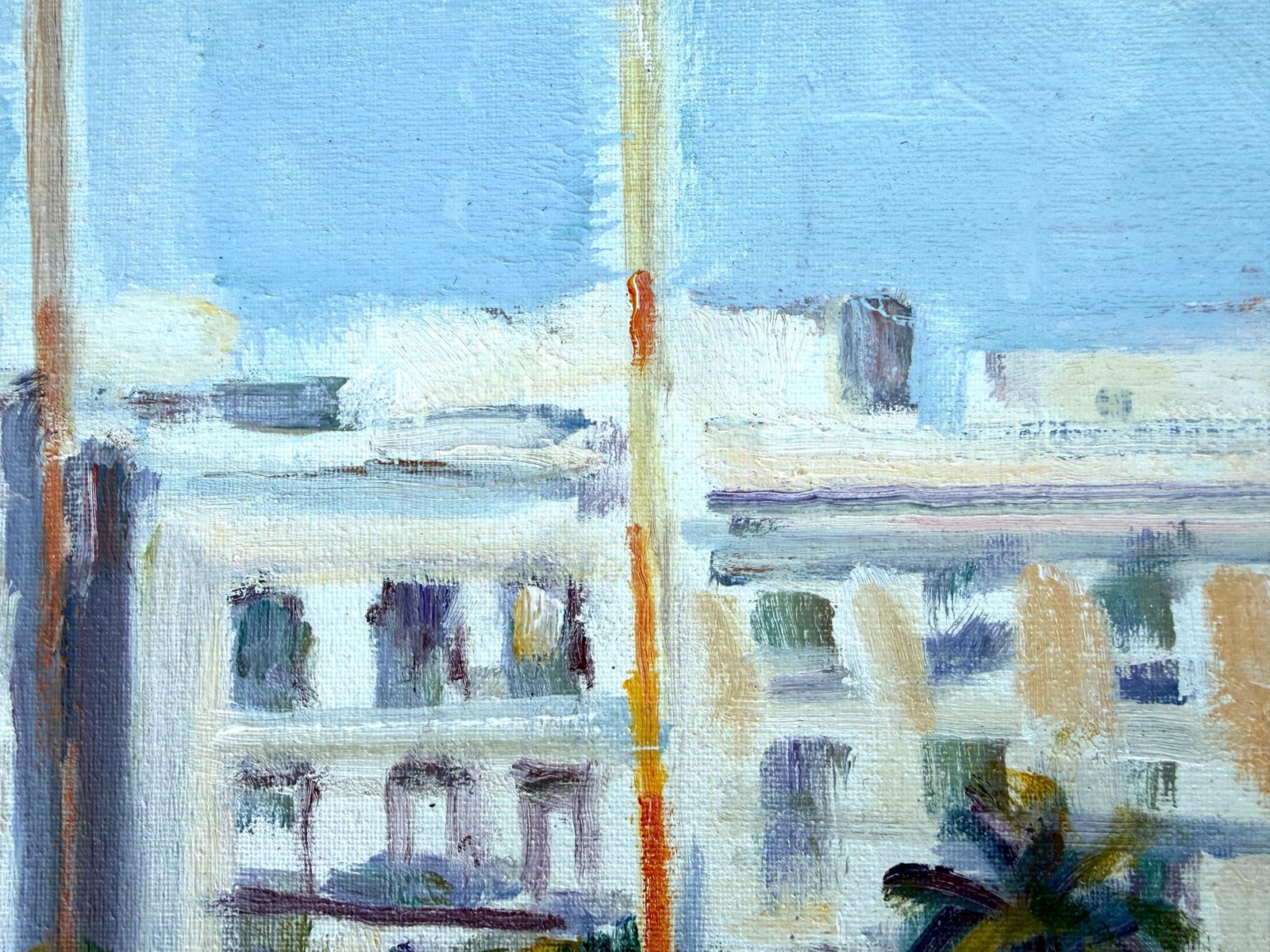 Rafael Duran Benet Mid Century Barcelona Harbor Sailboats Mediterranean Impressionist Oil Painting 1990 photo buy