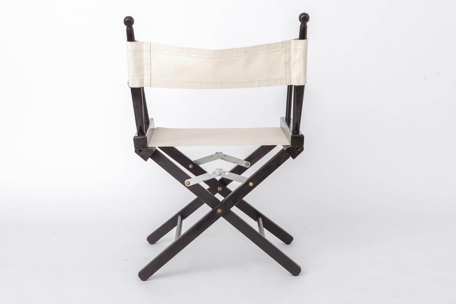 Pair Of Vintage Director's Chairs, 1970s Folding Chairs, Black Beech Wood & Beige Fabric, German Design photo furniture