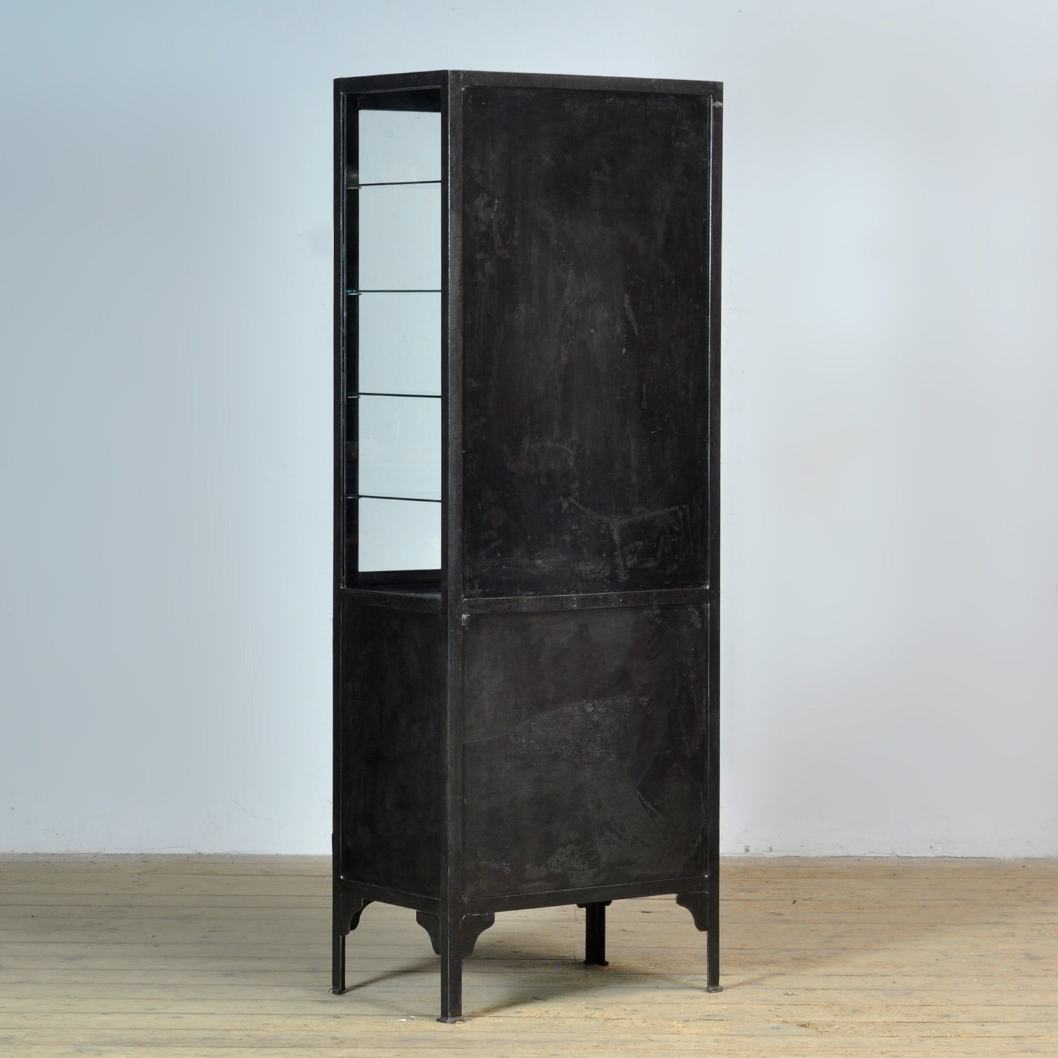 photo vinterior Polished Iron Medical Cabinet, 1930s