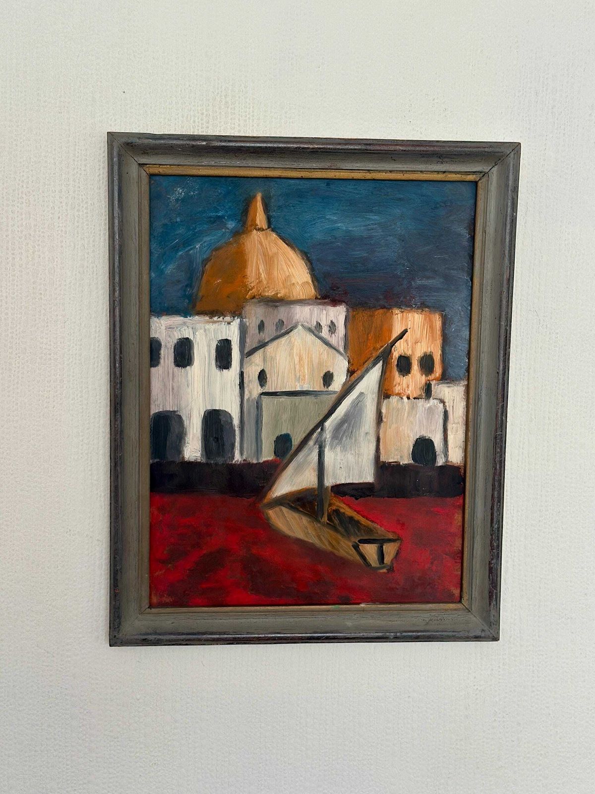 Original Swedish Oil On Panel – “Southern Motif” –By Malte Nyberg Tolf Vintage &  Framed – 49 × 39 Cm (19.3" × 15.4")