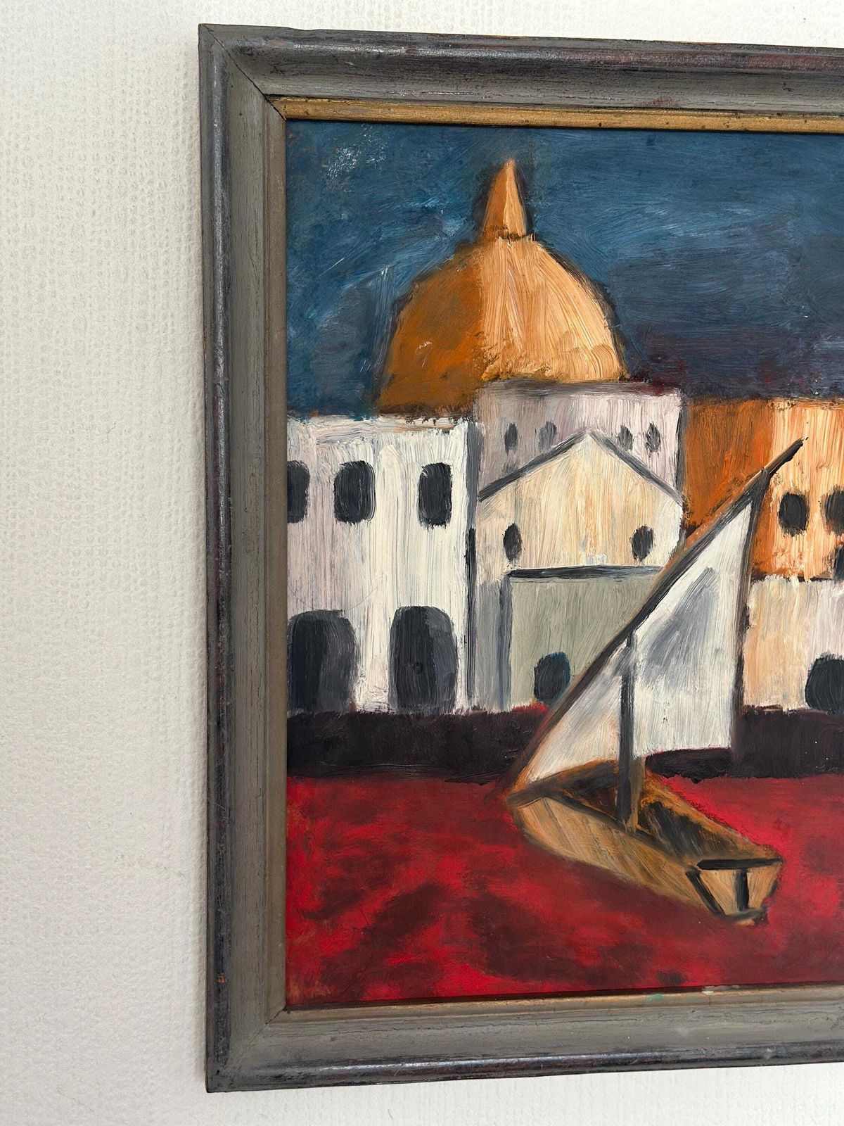 Original Swedish Oil On Panel – “Southern Motif” –By Malte Nyberg Tolf Vintage &  Framed – 49 × 39 Cm (19.3" × 15.4") photo Art