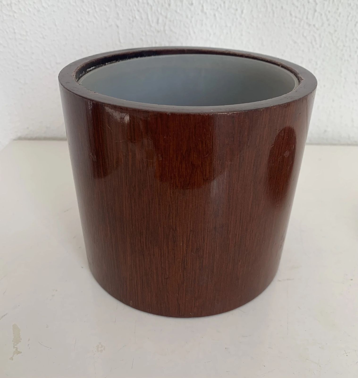 Vintage 1960s Tobacco Jar, Wooden Snuffbox With Stewart Pipe Emblem   15 X 14 Cm photo 109.0