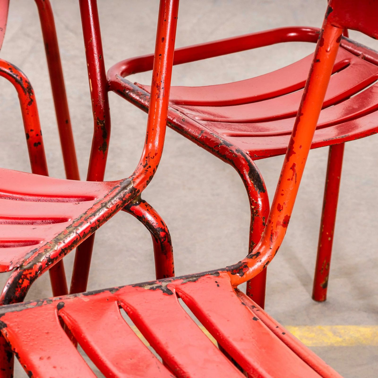 1950’s Original T1 French Outdoor Chairs By Tolix – Set Of Six photo buy