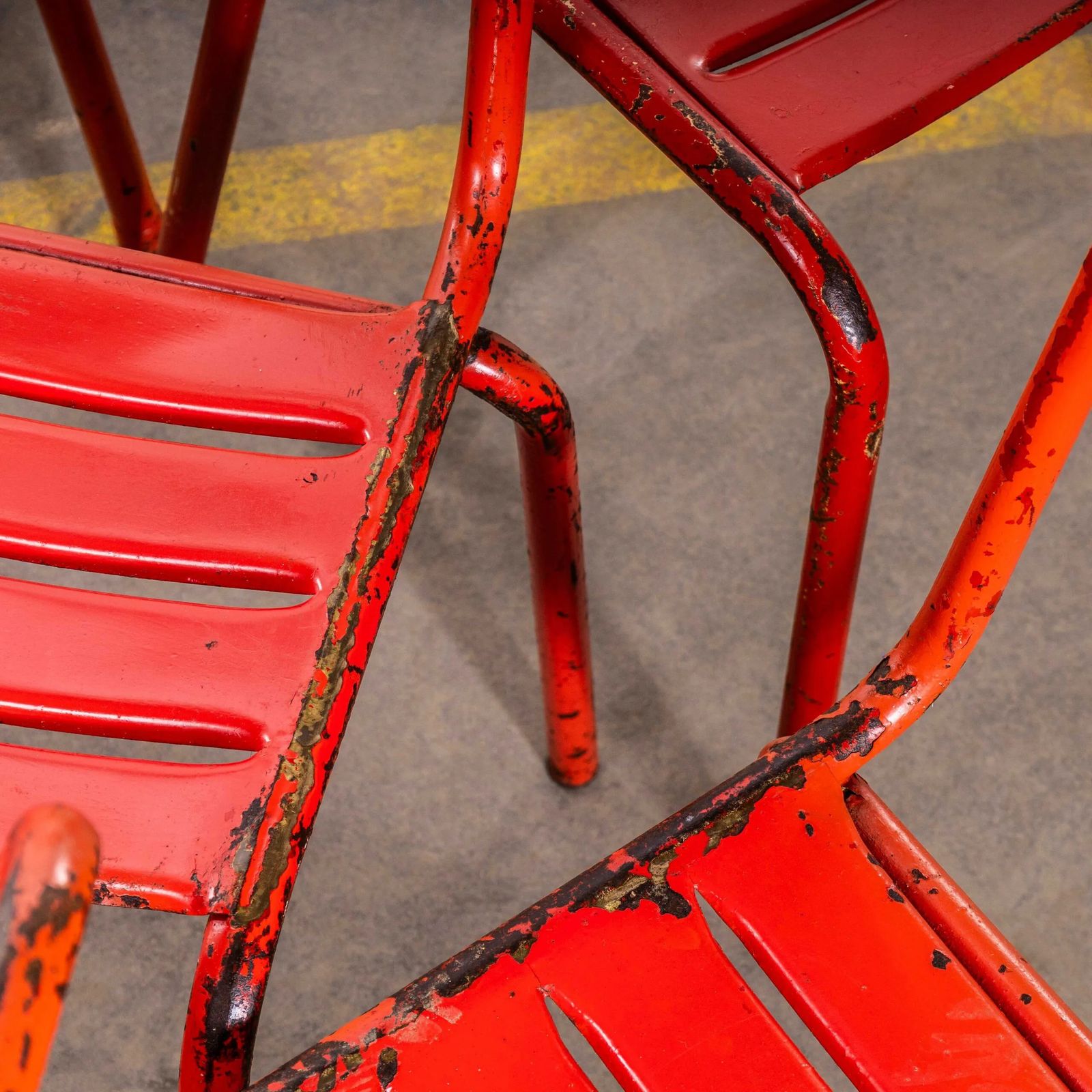 photo for sale 1950’s Original T1 French Outdoor Chairs By Tolix – Set Of Six