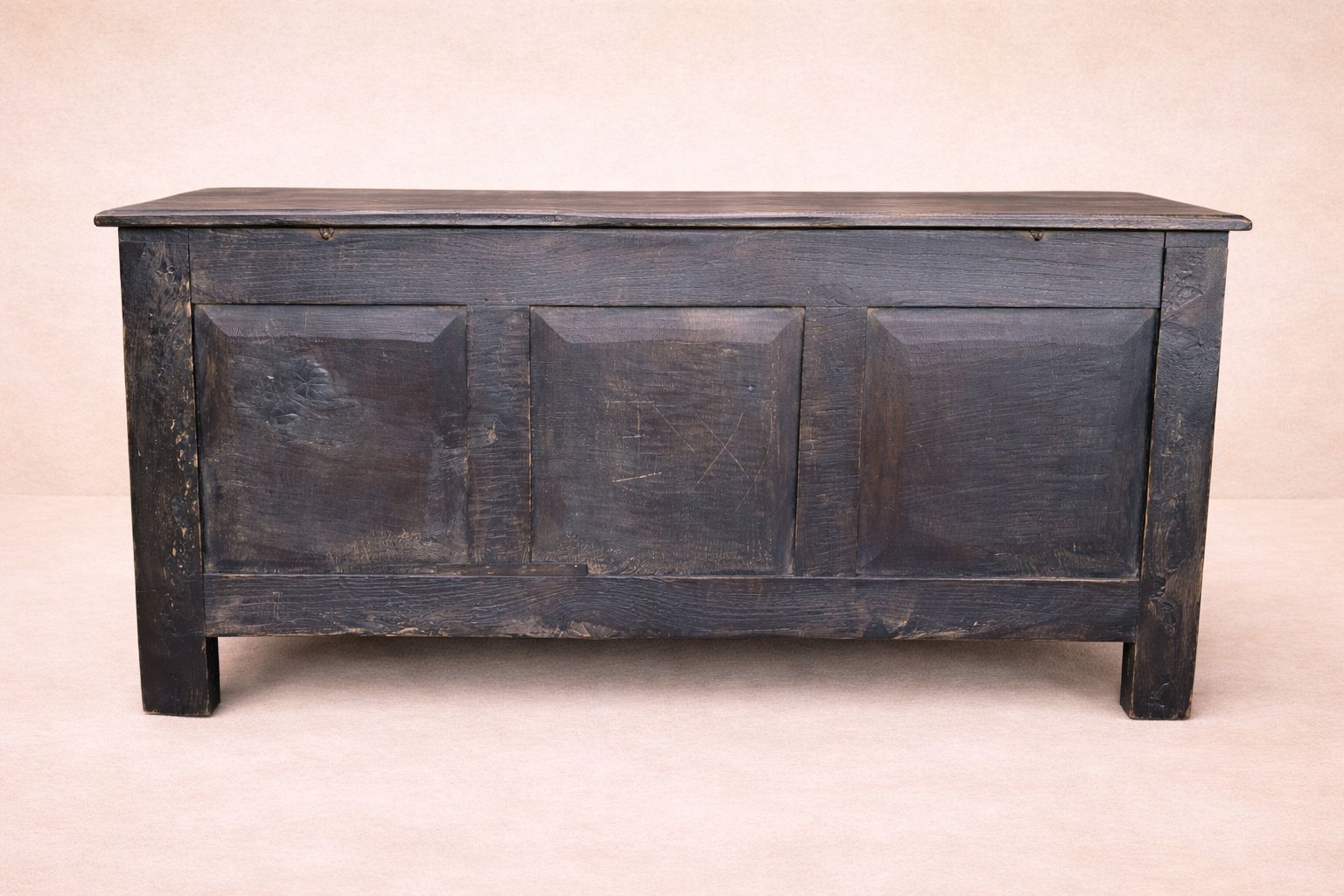Late 19th Century Oak Coffer / Blanket Chest – Jacobean Revival, C.1880–1900 photo vintage