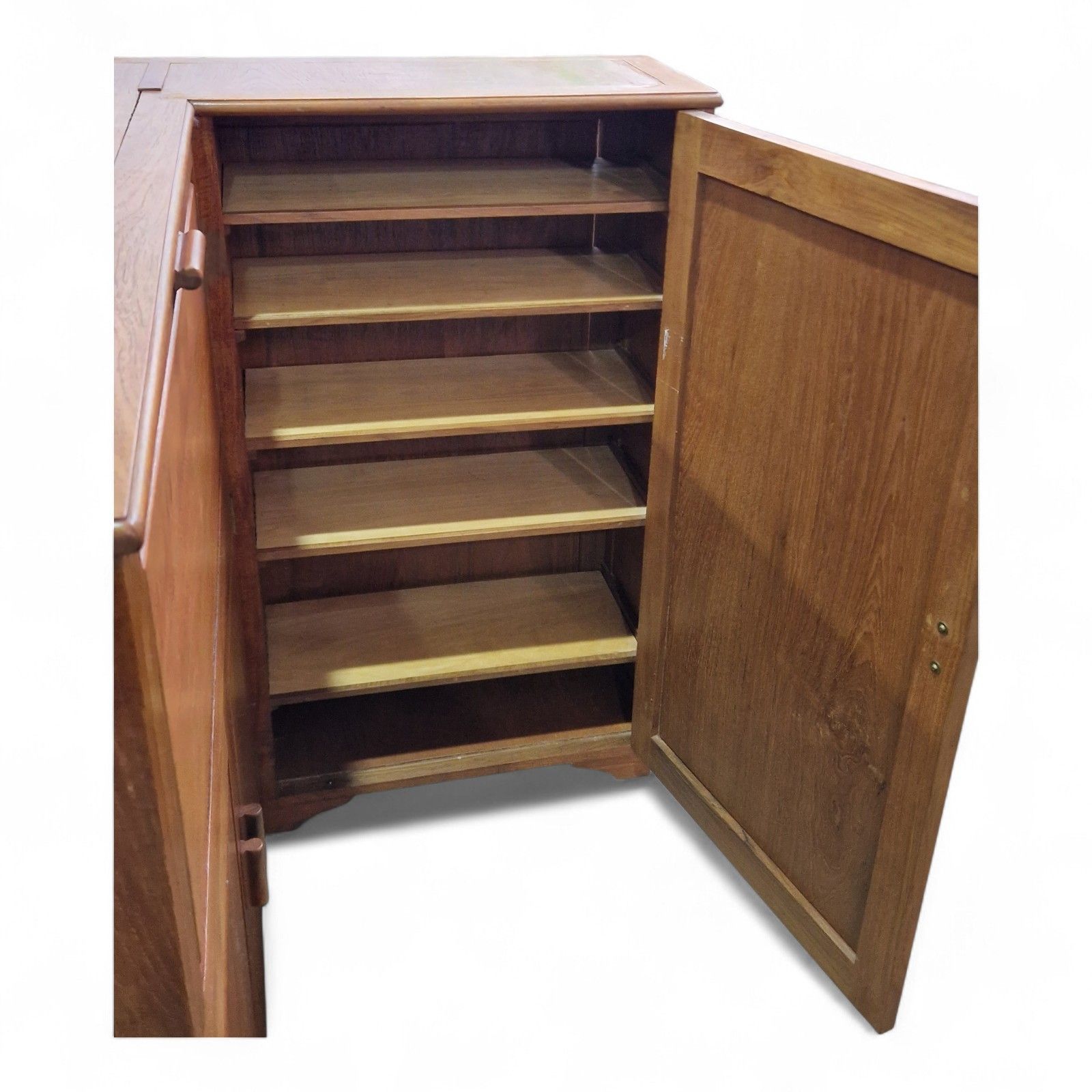 Vintage Oriental Bar Serving Cabinet Carved Wooden Cocktail Drinks Storage photo vinterior