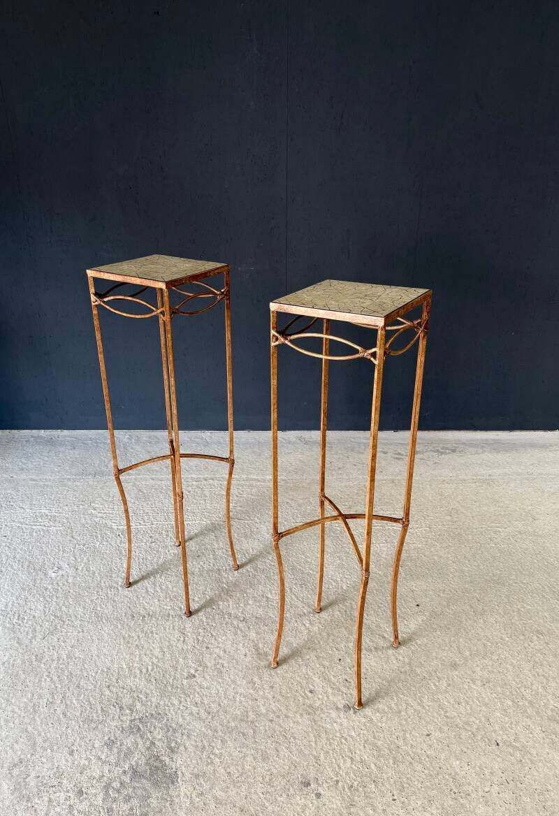 Handcrafted Design High Pedestal Table Set, 1990's France photo buy