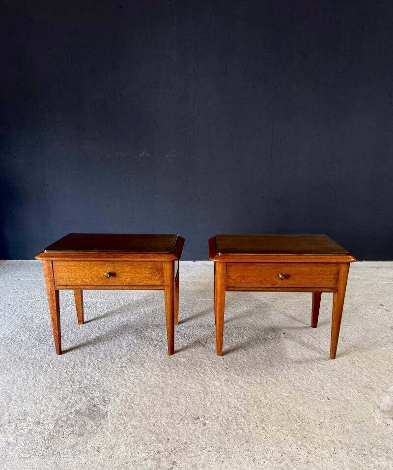 Midcentury Design Bedside Cabinet Set, Italy 1950's photo vinterior