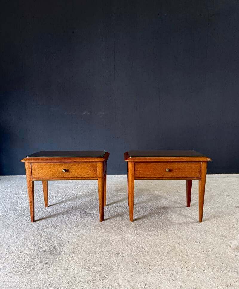 photo for sale Midcentury Design Bedside Cabinet Set, Italy 1950's