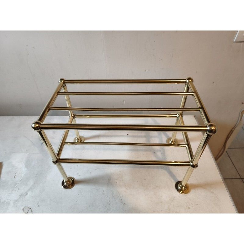 302.0 1900s Shop Shelf In Bronze And Brass photo
