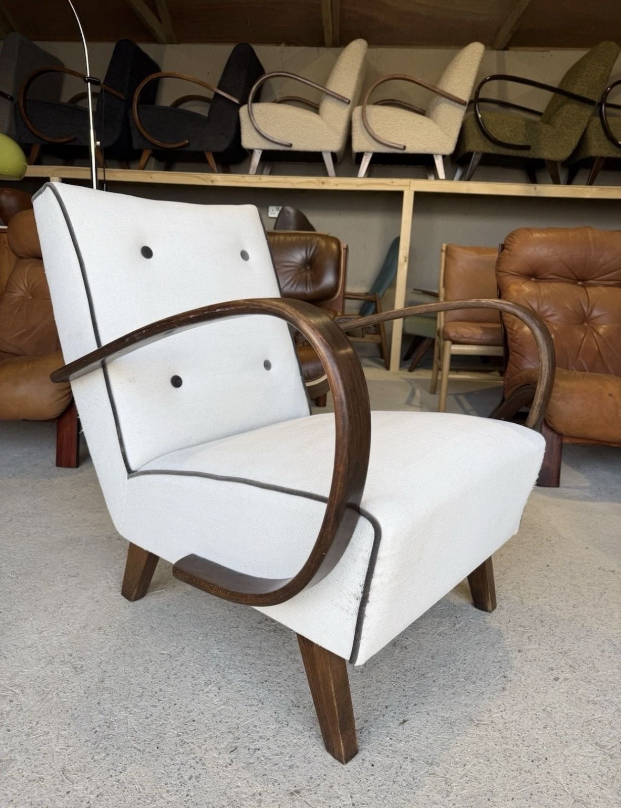 Jindrich Halabala Bentwood Armchair In Art Deco Style Project