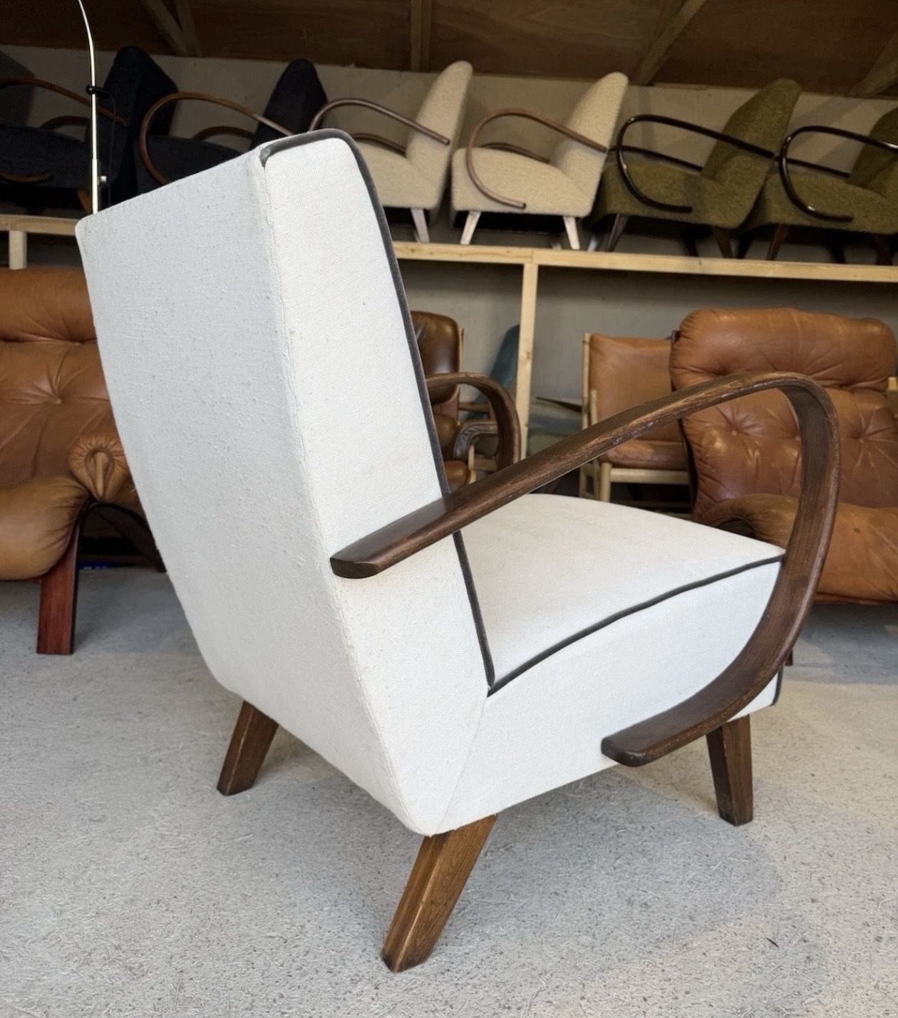 Jindrich Halabala Bentwood Armchair In Art Deco Style Project photo vintage