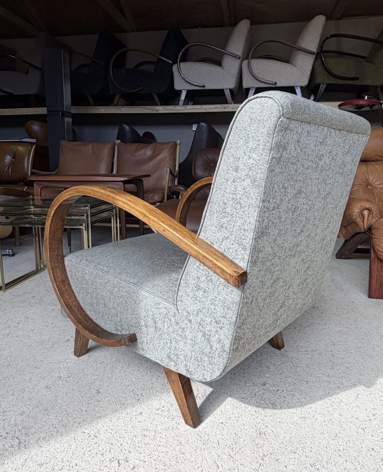 Jindrich Halabala Bentwood Armchair Art Deco Style photo for sale