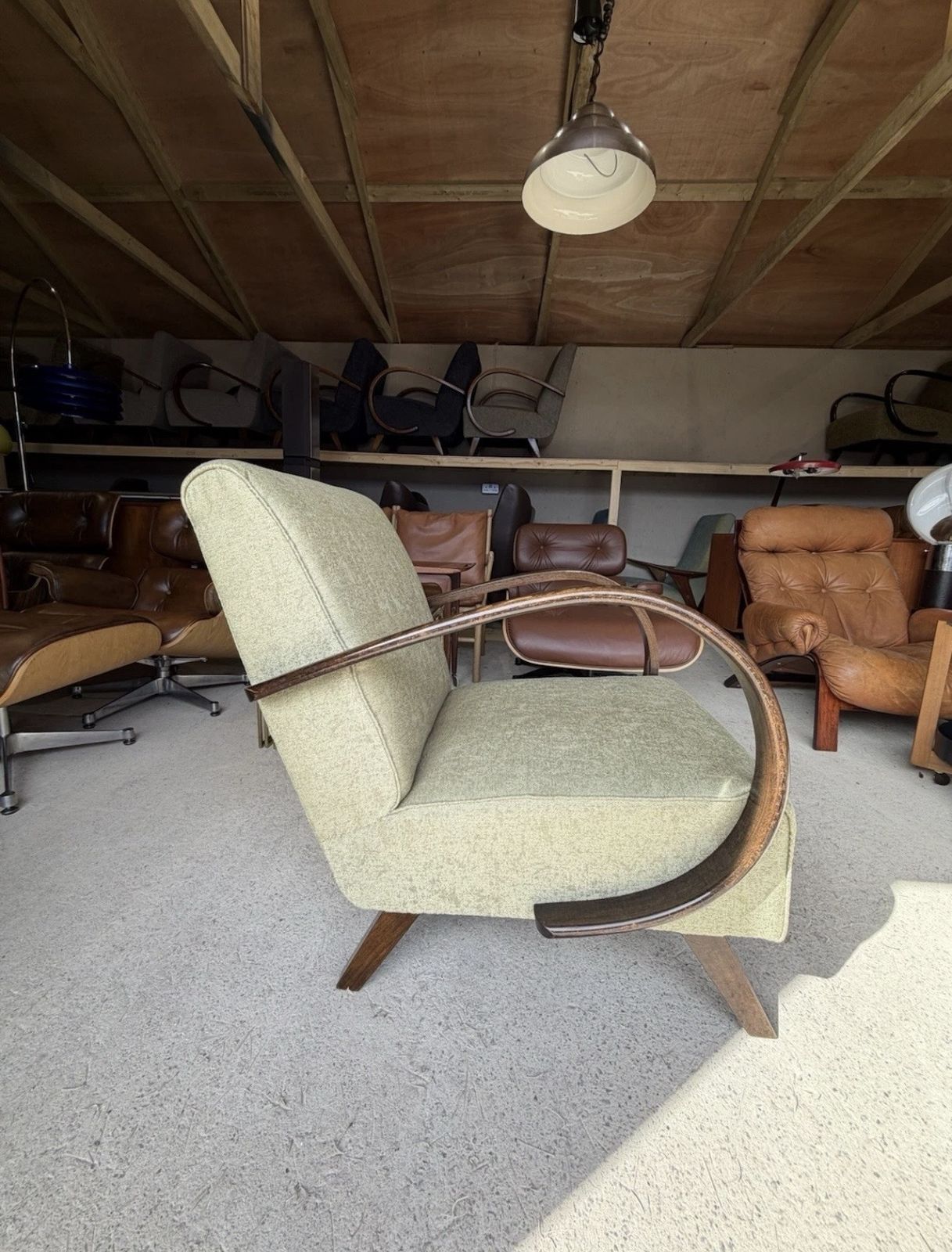 Jindrich Halabala Bentwood Armchair Art Deco Style photo vintage