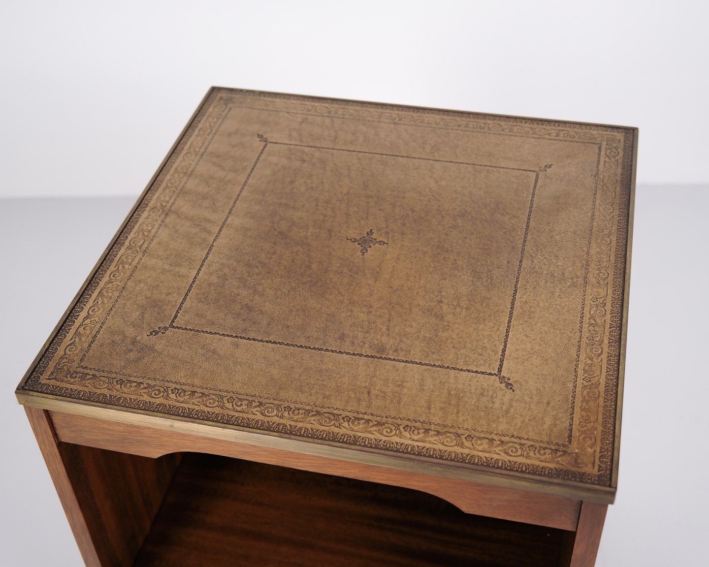 Bedside Tables In Mahogany With Leather Top By Bevan Funnell, Military Campaign, 1960s photo vintage