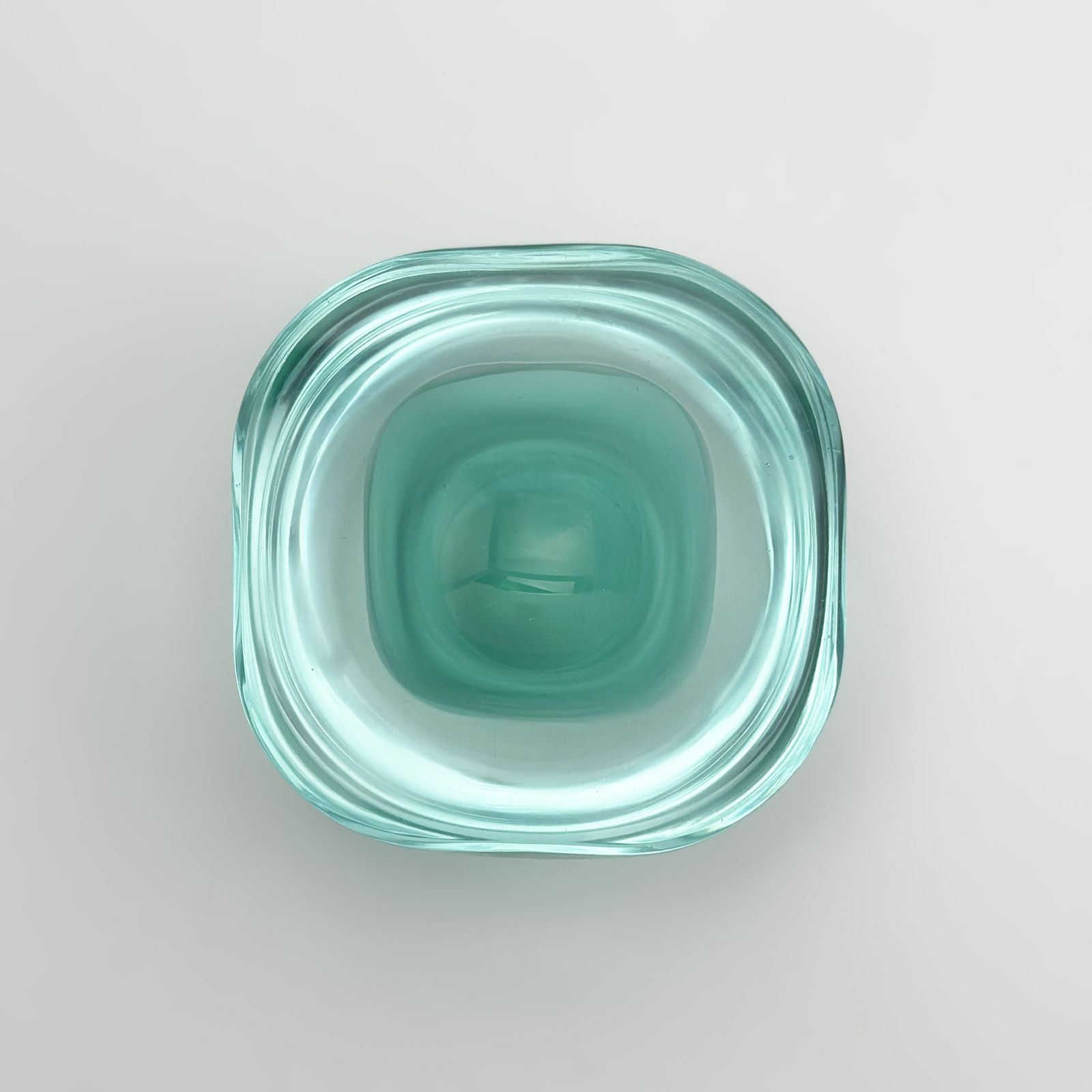 Murano Glass Geode Bowl By Archimede Seguso In Mint And Blue, Italy 1960s photo buy