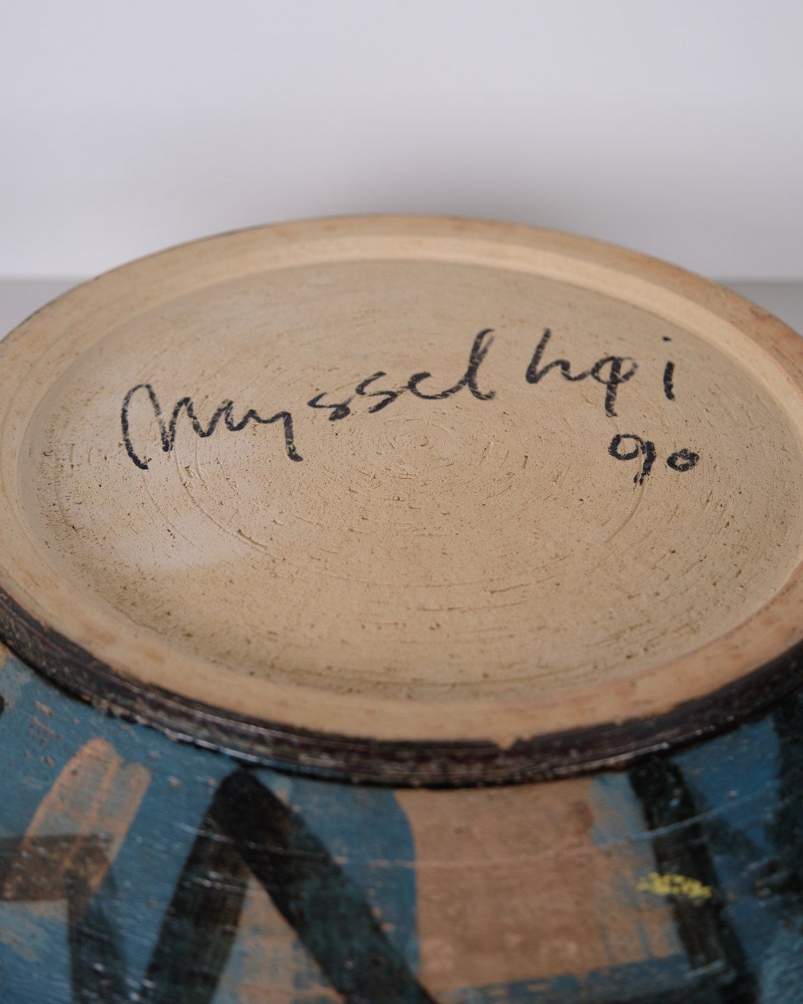 Per Weiss Unique Ceramic Dish With Motif Of Mysselhøj, Signed 1990 photo buy