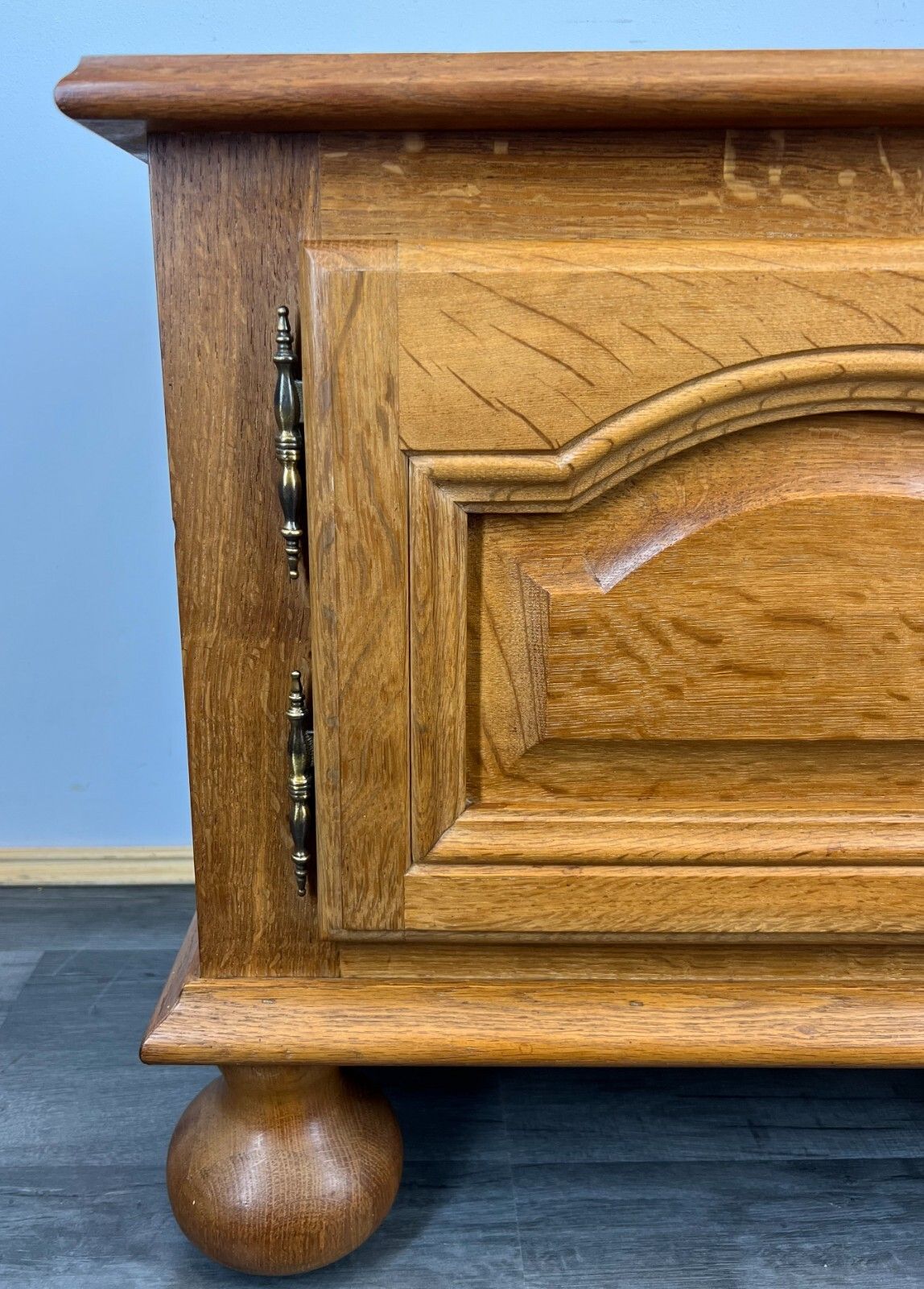 Pair Of Bedside Tables Vintage French Style Cabinets Carved Cupboards Lot 1786 photo vintage