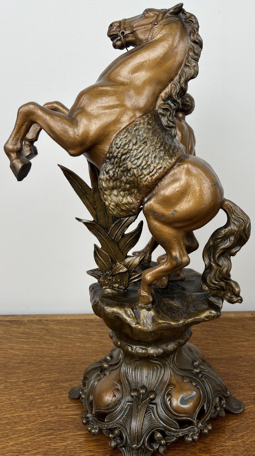 Figures Vintage Metal Horse Statues Pair Ornate Classical Sculpture Set Lot 4938 photo buy