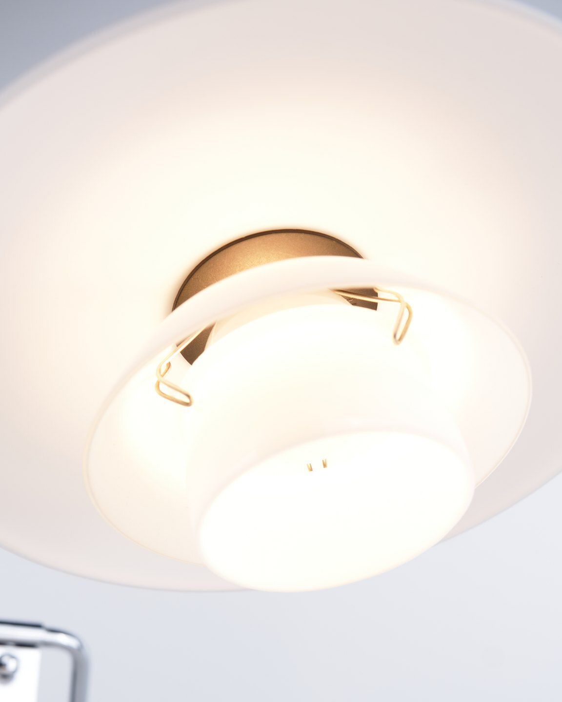 Poul Henningsen Ph 2/1 Piano/Tilt Lamp, Table Lamp In White Opal Glass For Louis Poulsen photo vinterior