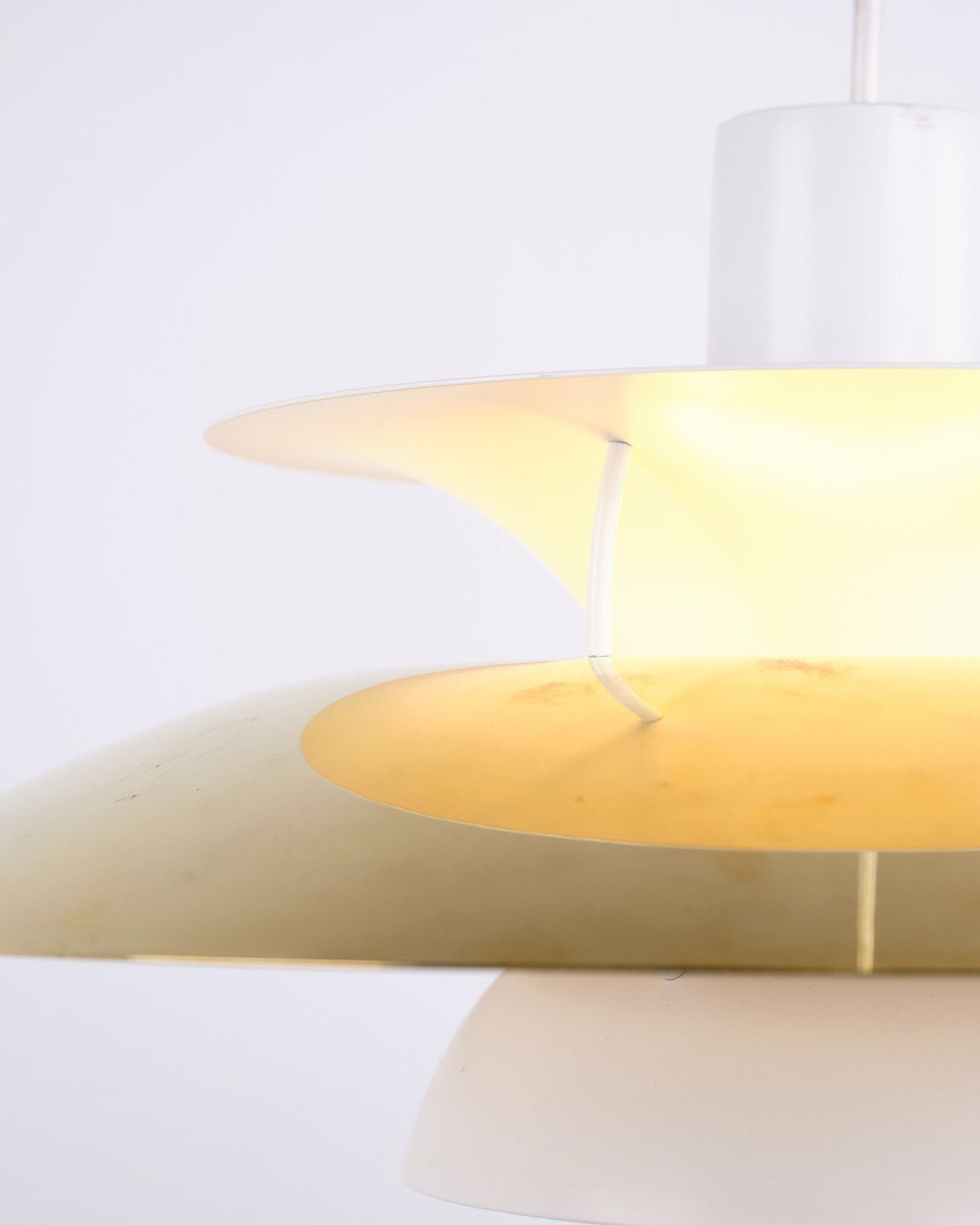 Poul Henningsen Pendant Model Ph 5 In Brass, Louis Poulsen photo for sale