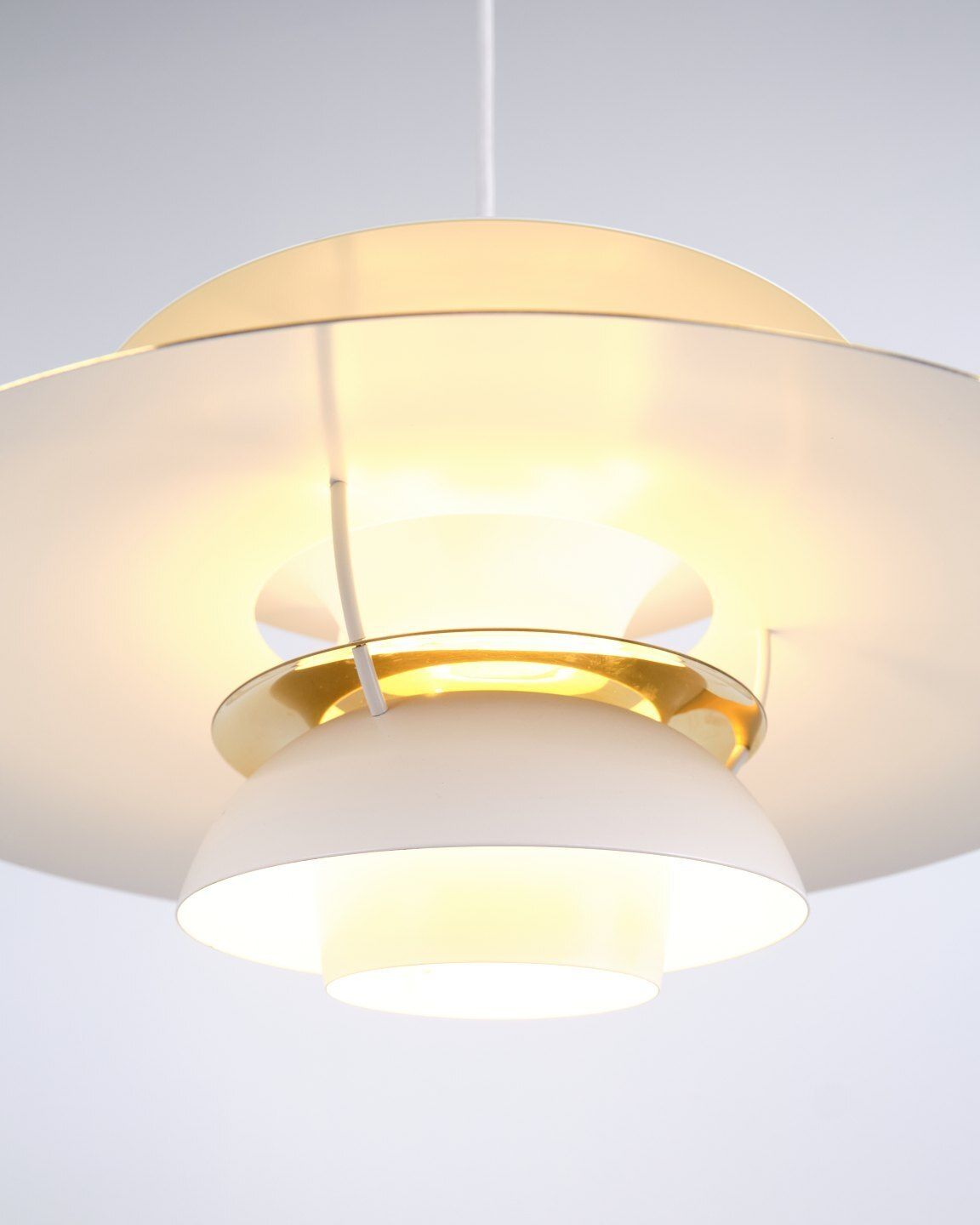 Poul Henningsen Pendant Model Ph 5 In Brass, Louis Poulsen photo vintage