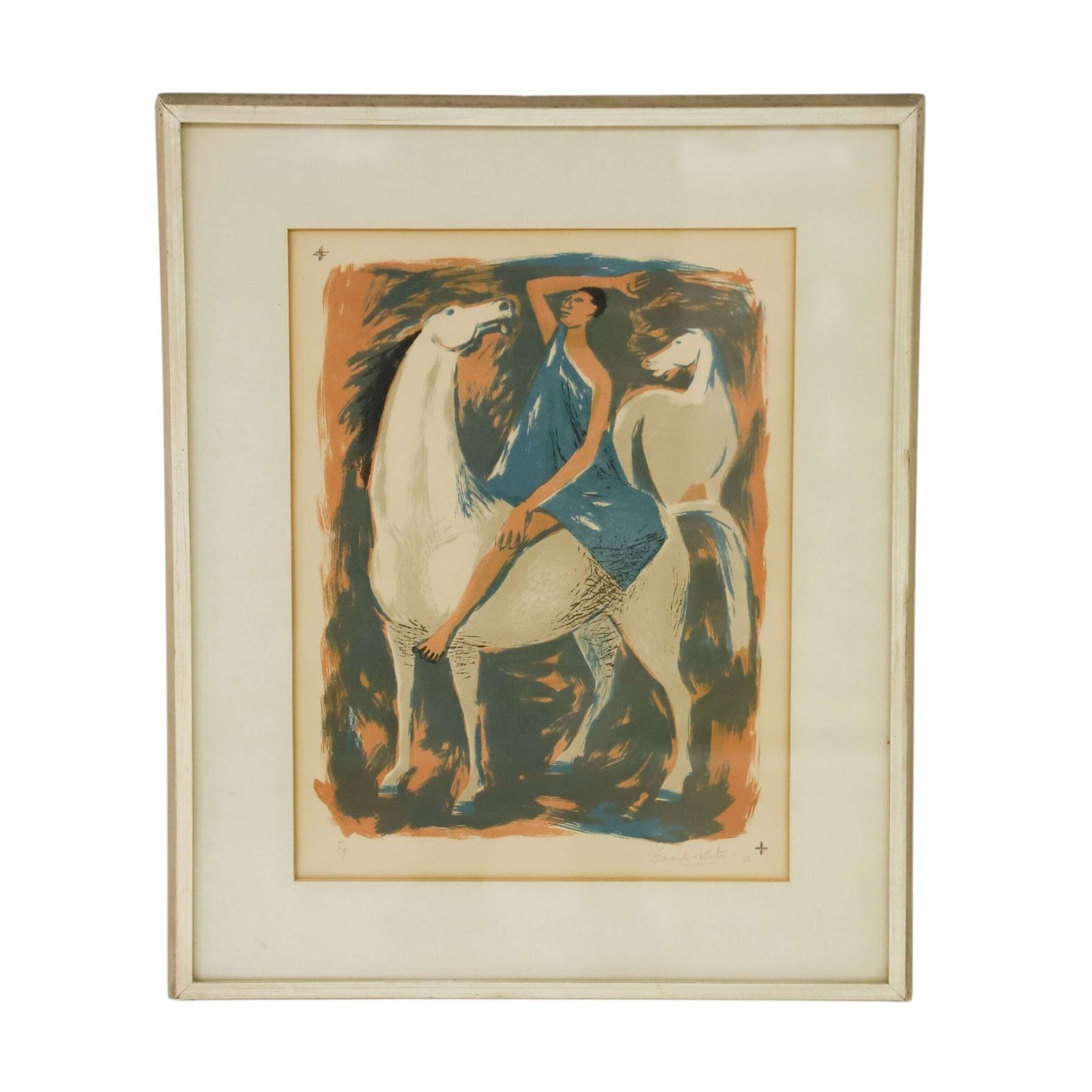 Eleanor Esmonde White Lithograph Limited Edition Signed 5 Of 9   1957 – Original Frame